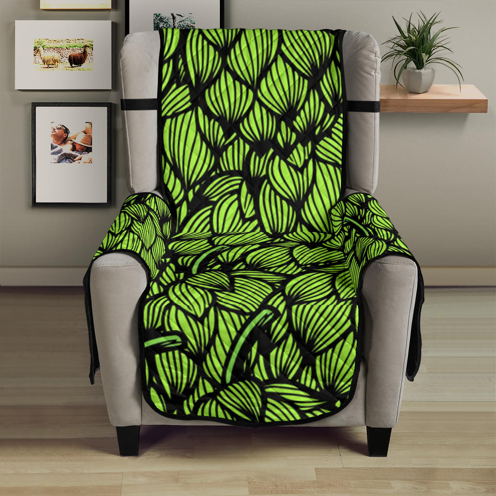 Green hop pattern Chair Cover Protector