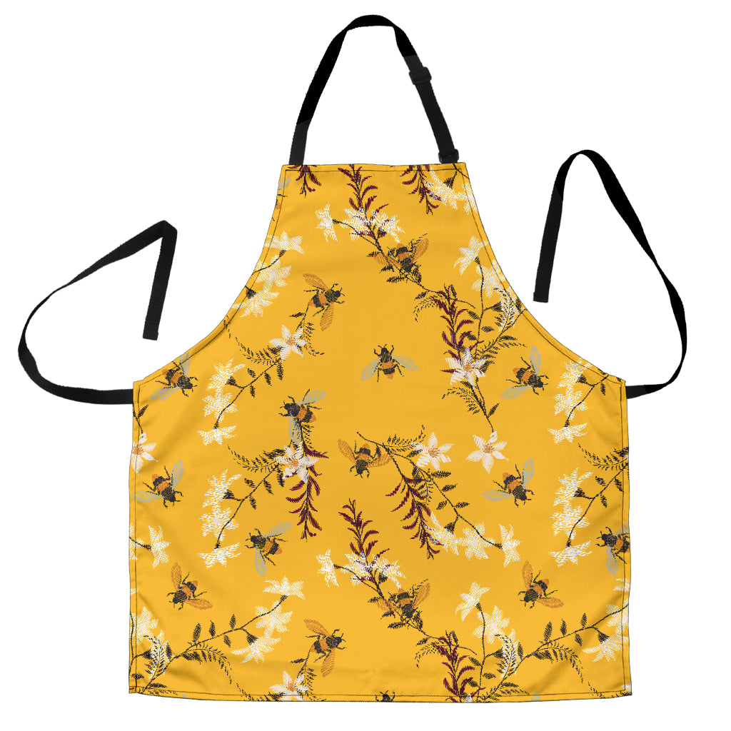 Bee Flower Pattern Adjustable Apron