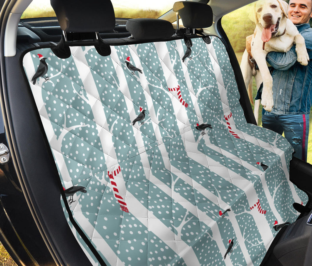 Crows Christmas Hat Scarf Dog Car Seat Covers