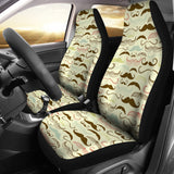 Mustache Beard Pattern Print Design 01 Universal Fit Car Seat Covers