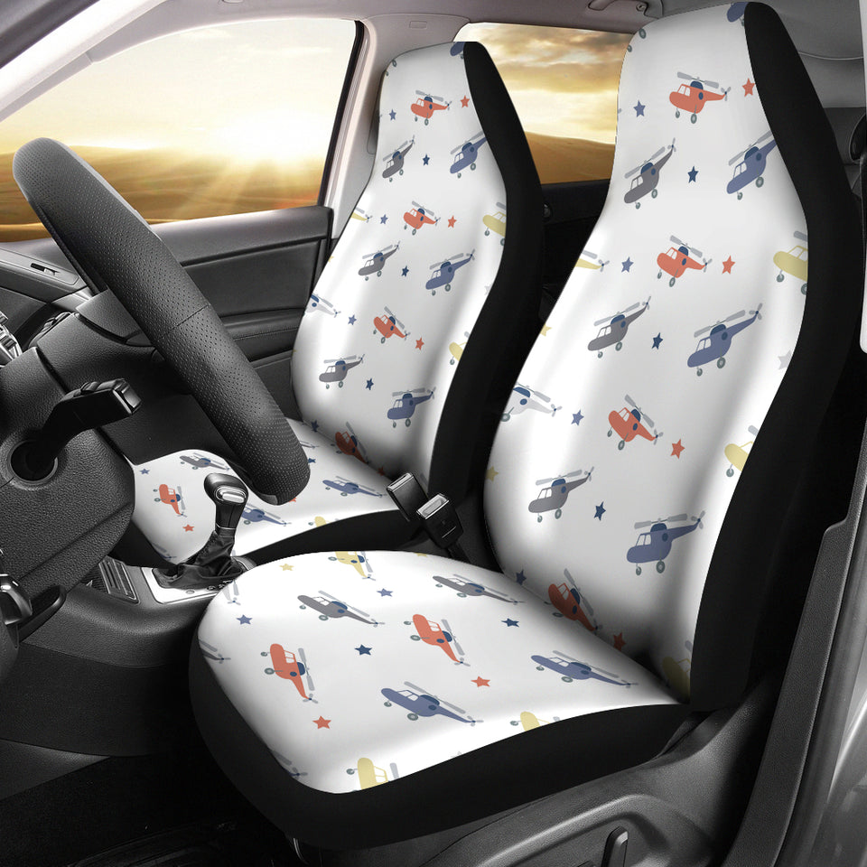 Cute Helicopter Star Pattern Universal Fit Car Seat Covers