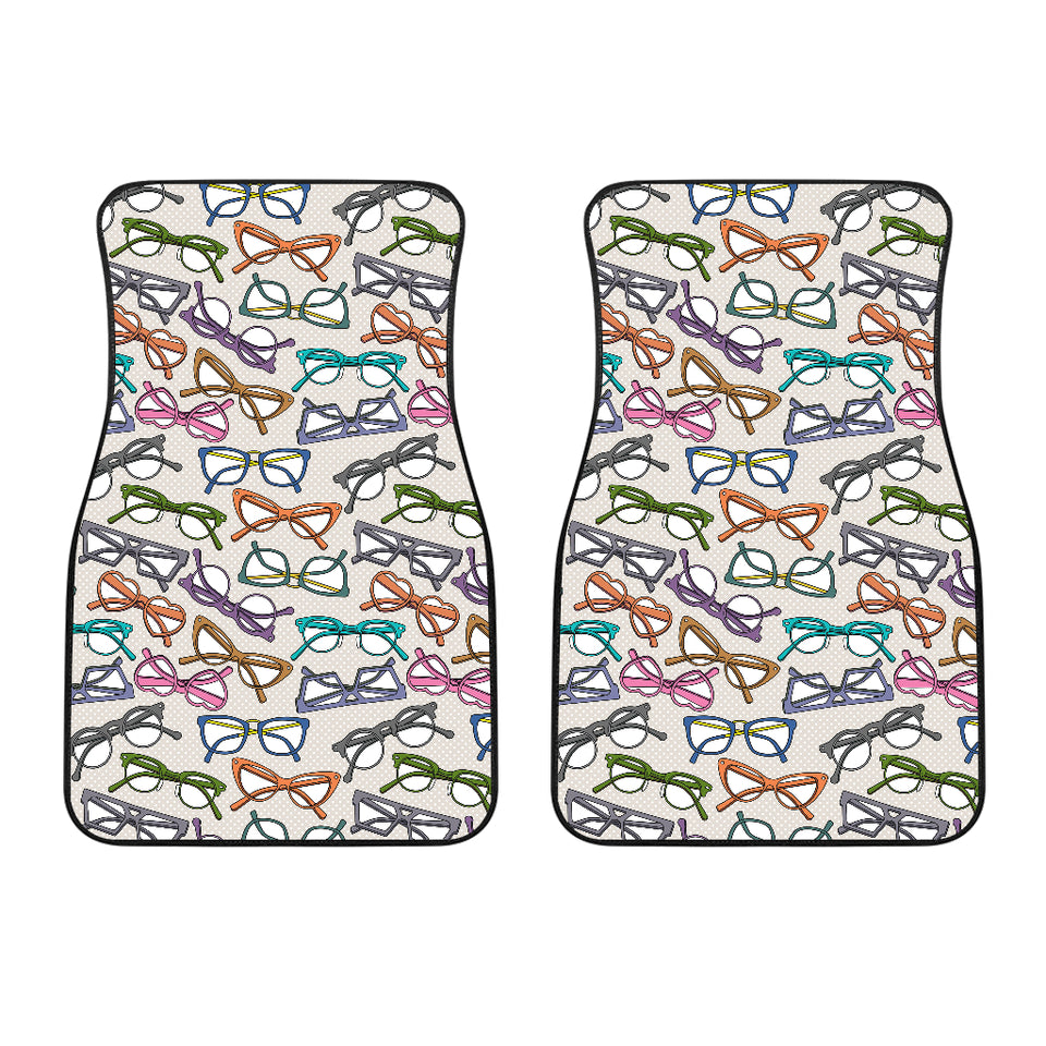 Sun Glasses Pattern Print Design 01 Front Car Mats