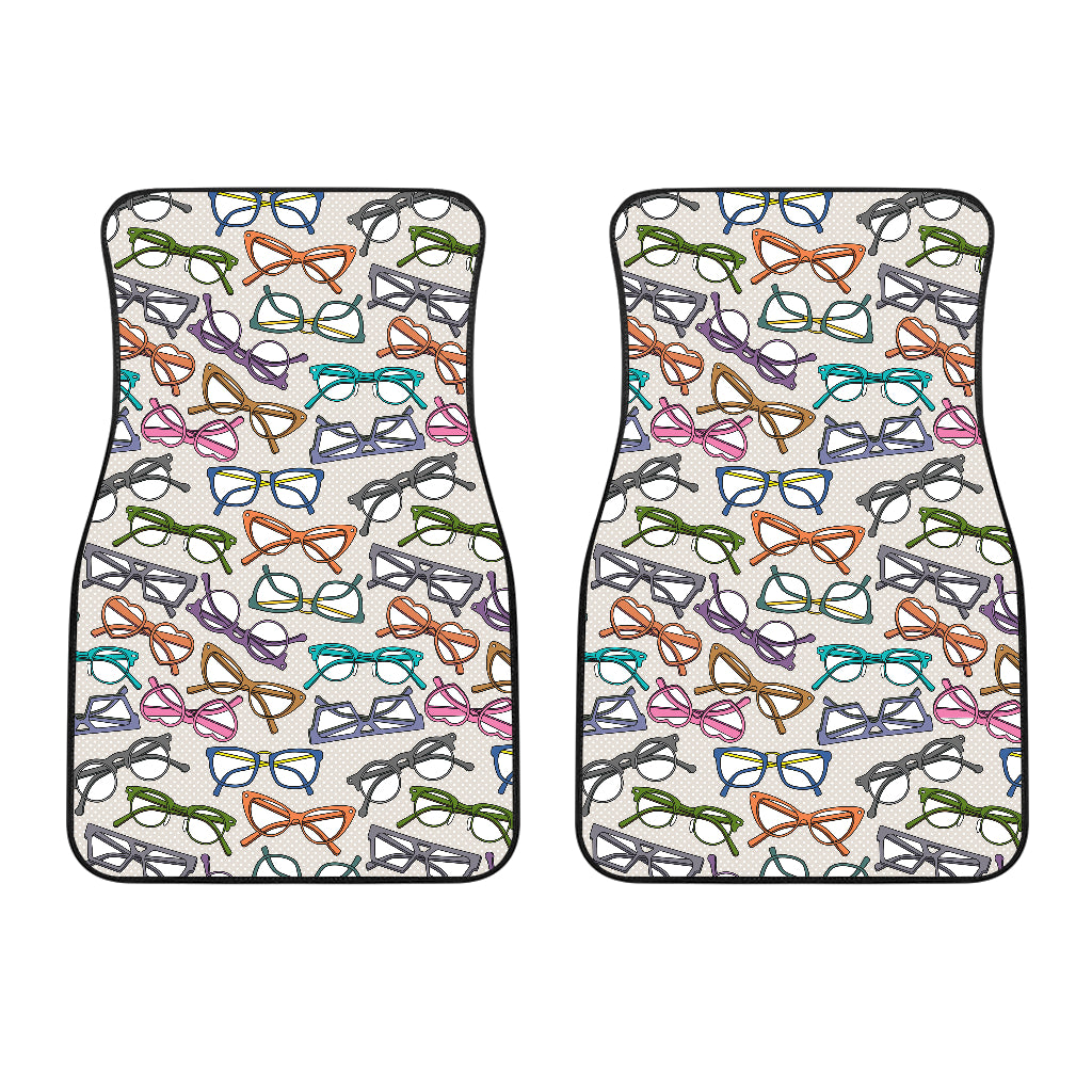 Sun Glasses Pattern Print Design 01 Front Car Mats