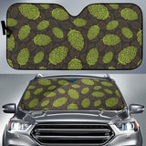 Hop Pattern Black Background Car Sun Shade