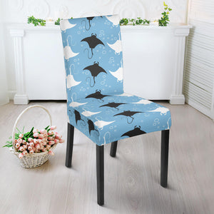 Stingray Pattern Print Design 03 Dining Chair Slipcover