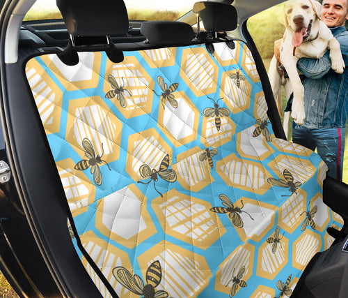 Bee Honeycomb Pattern Dog Car Seat Covers