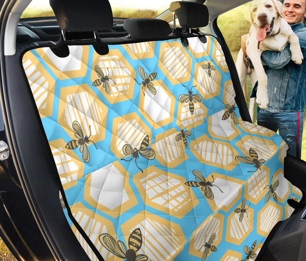 Bee Honeycomb Pattern Dog Car Seat Covers
