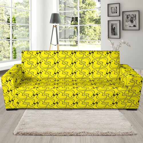 Duck Toy Pattern Print Design 02 Sofa Slipcover