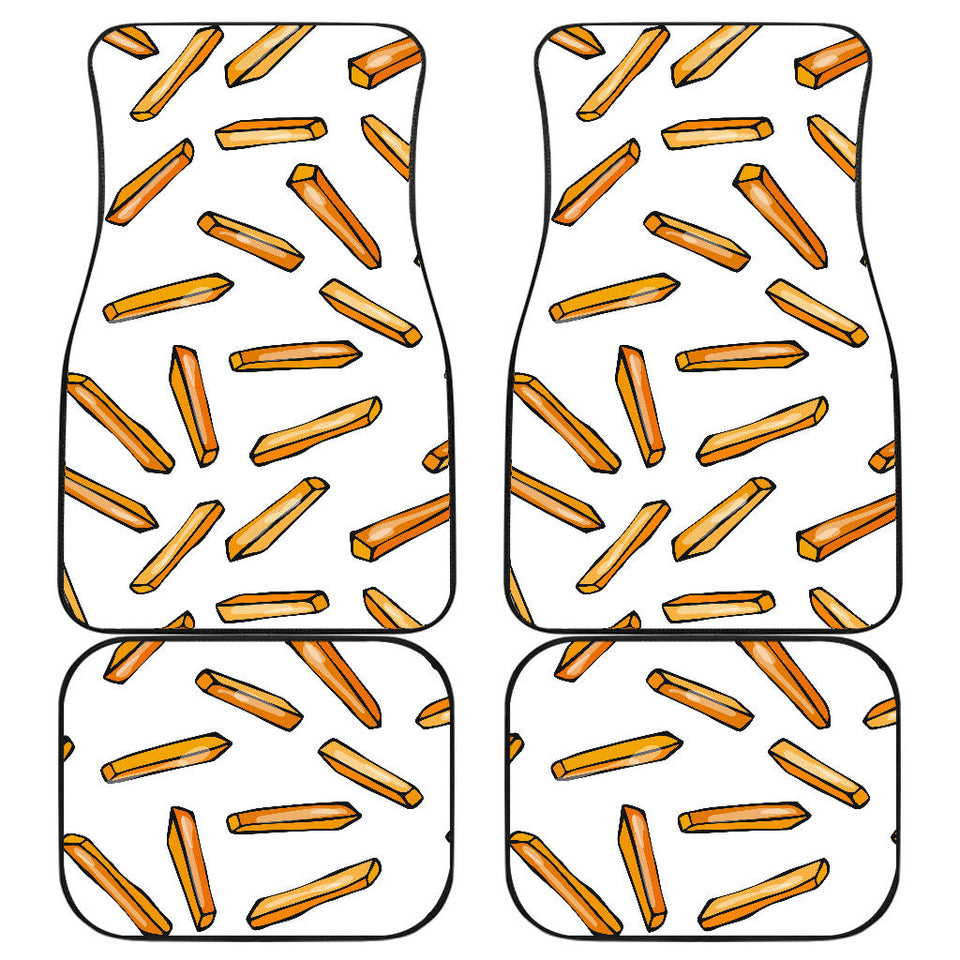 French Fries Potato Pattern Front And Back Car Mats