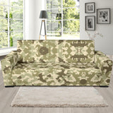 Light Green Camo Camouflage Pattern Sofa Slipcover