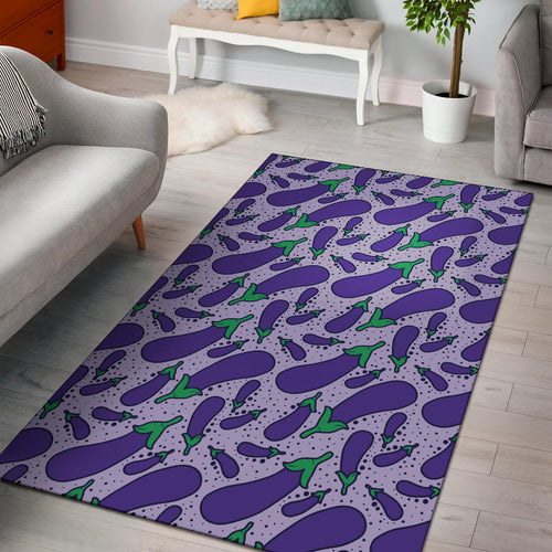 Eggplant Pattern Print Design 03 Area Rug