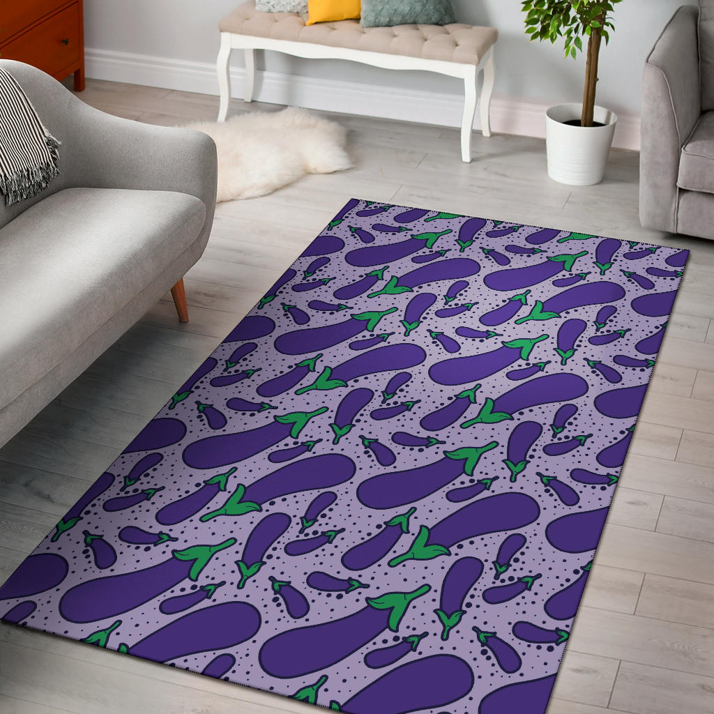 Eggplant Pattern Print Design 03 Area Rug