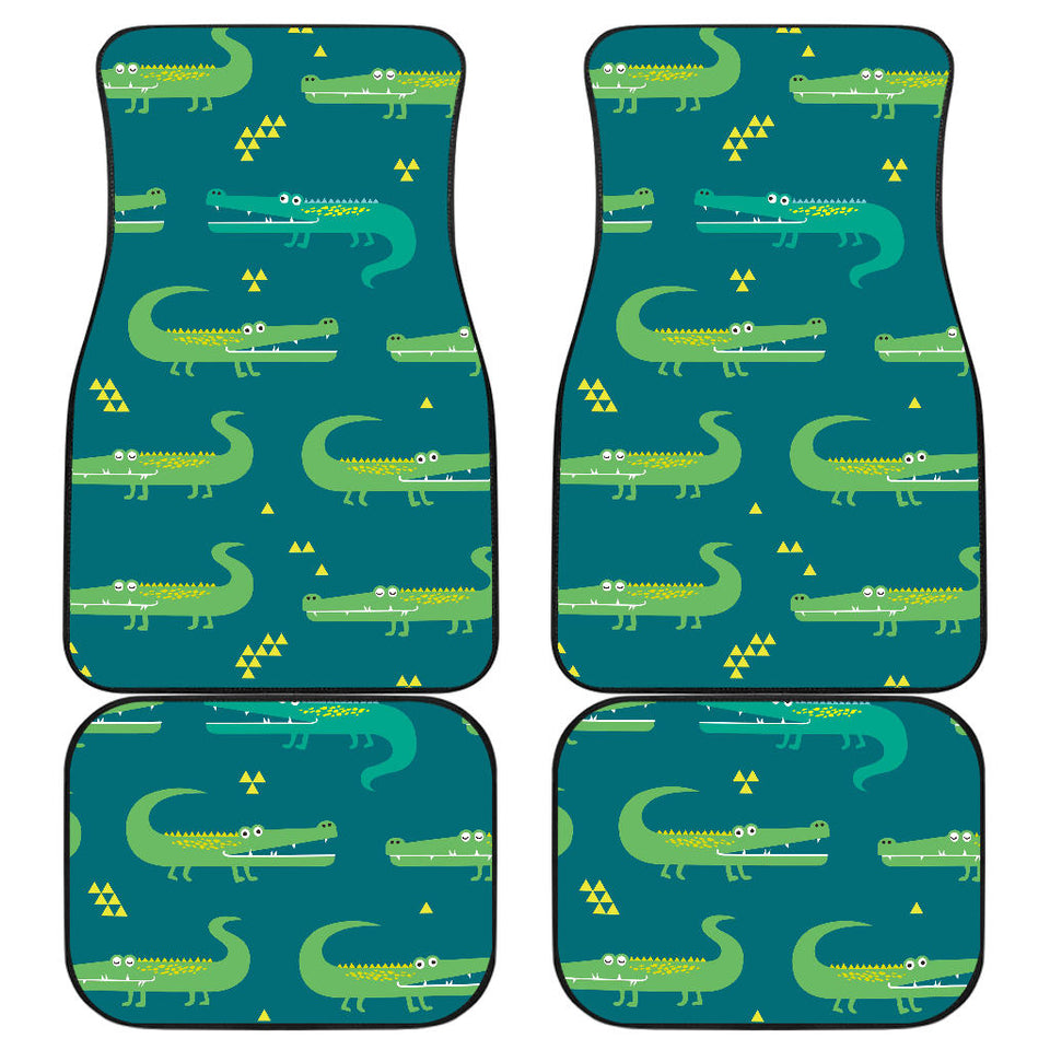 Crocodile Pattern Front And Back Car Mats