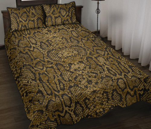 Snake skin pattern Quilt Bed Set