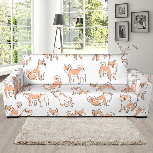 Shiba Inu Dog Pattern Sofa Slipcover