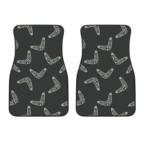 Hand Drawn Boomerang Australian Aboriginal Ornament  Front Car Mats