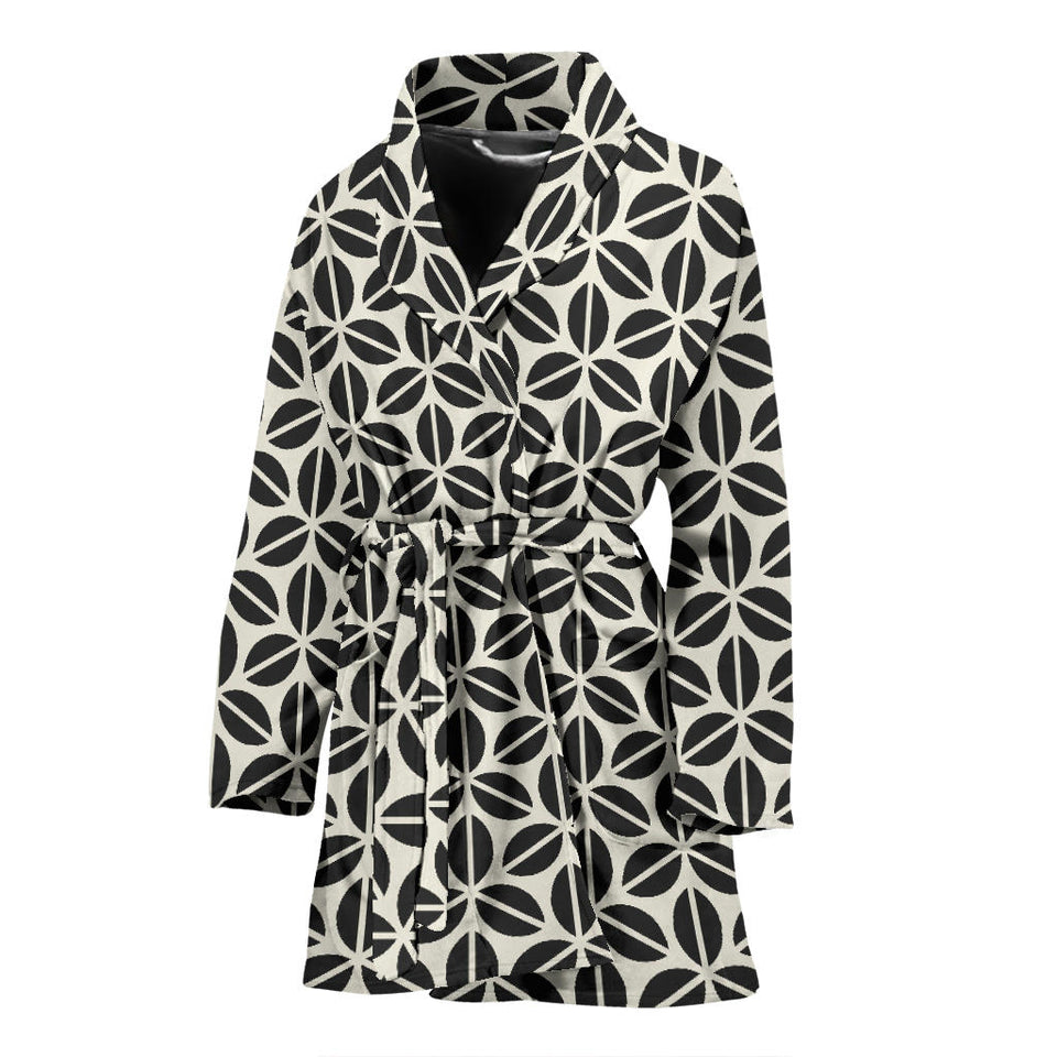 Coffee Bean Abstract Modern Pattern Women'S Bathrobe