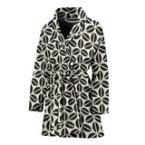 Coffee Bean Abstract Modern Pattern Women'S Bathrobe