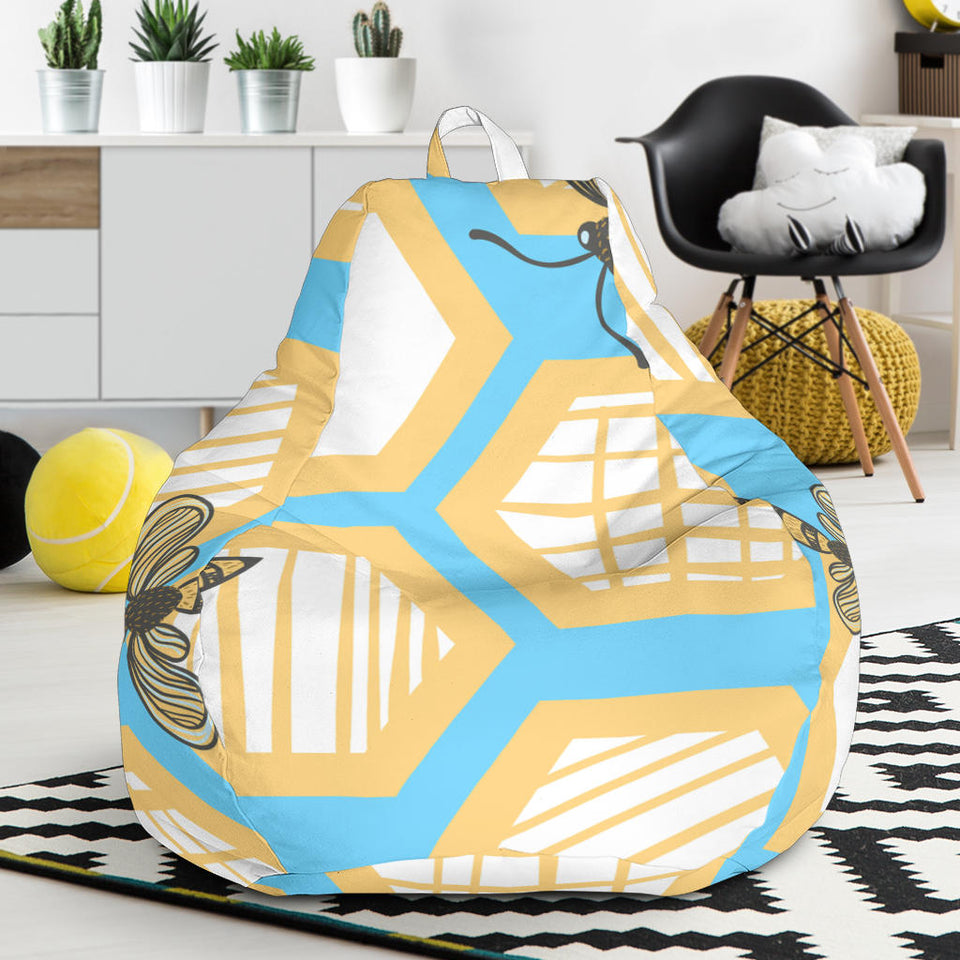 Bee Honeycomb Pattern Bean Bag Cover