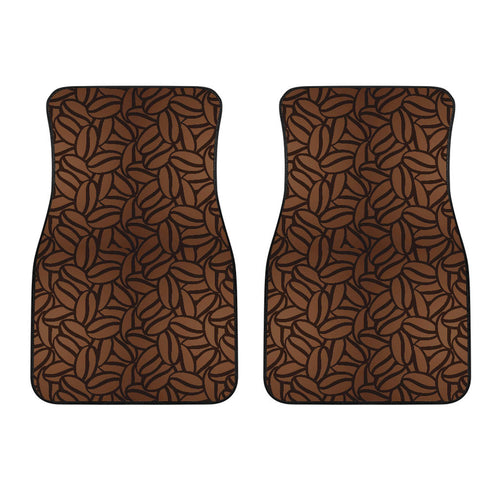 Coffee Bean Pattern Front Car Mats
