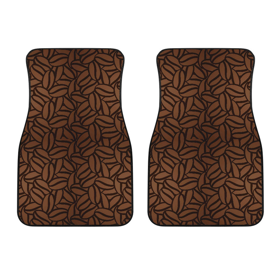 Coffee Bean Pattern Front Car Mats