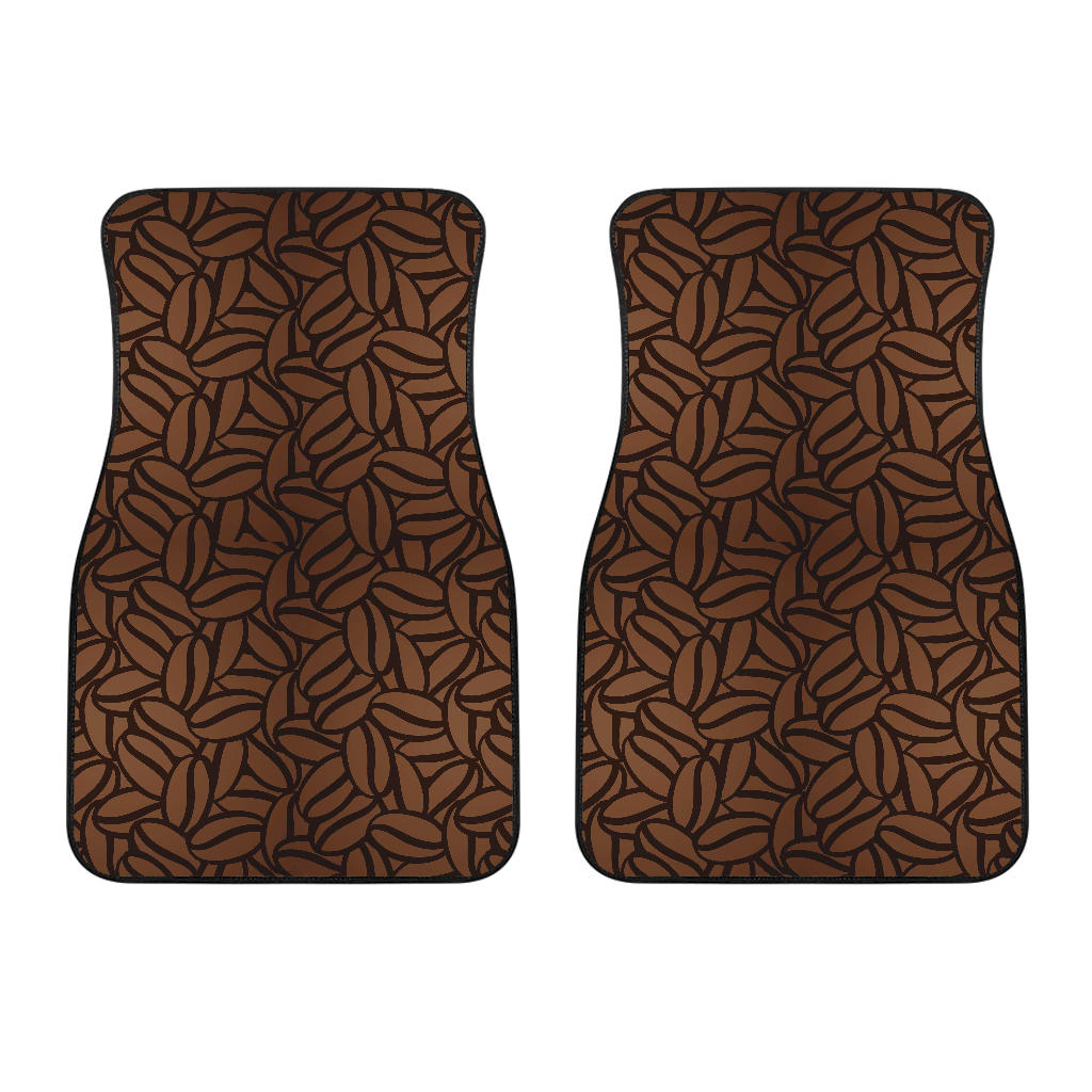 Coffee Bean Pattern Front Car Mats