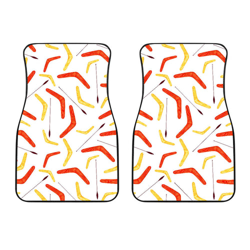 Waterclor Boomerang Australian Aboriginal Ornament  Front Car Mats