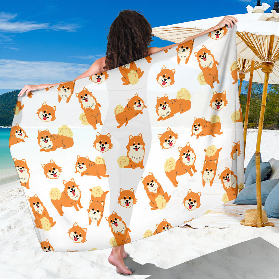 Brown Pomeranian Pattern Sarong