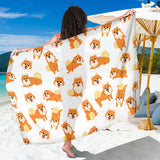 Brown Pomeranian Pattern Sarong