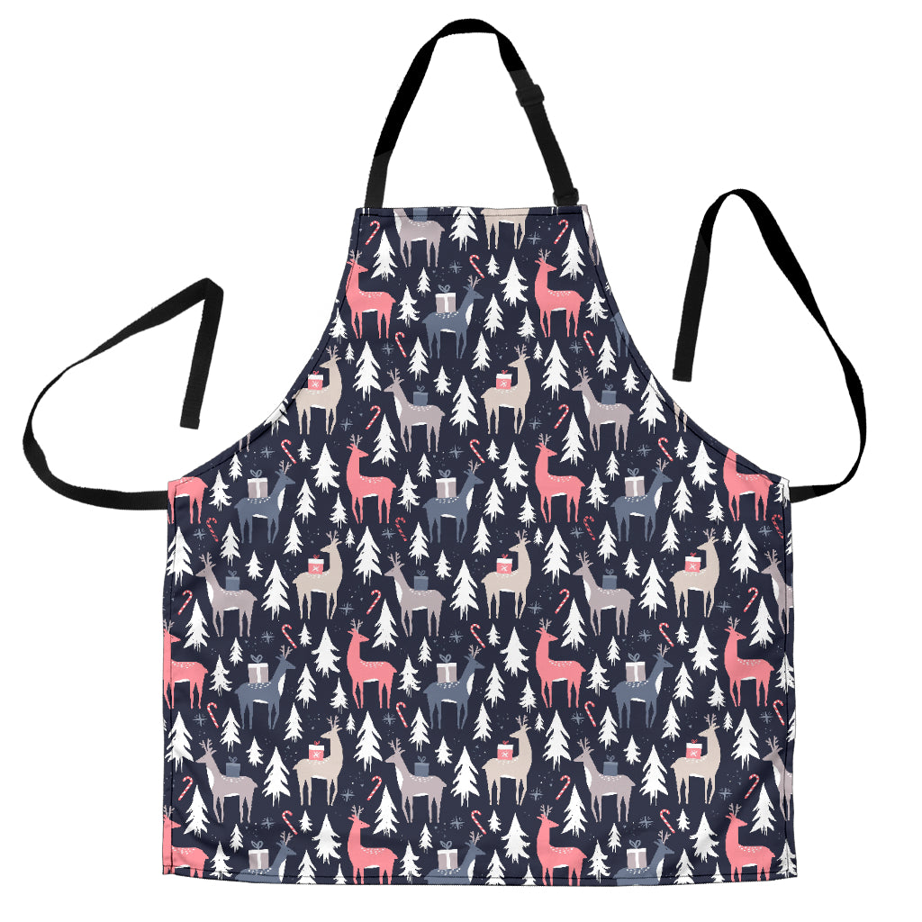 Deers Winter Christmas Pattern Adjustable Apron