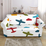 Airplane Star Cloud Colorful Loveseat Couch Slipcover