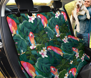 Parrot Palm Tree Leaves Flower Hibiscus Pattern Dog Car Seat Covers