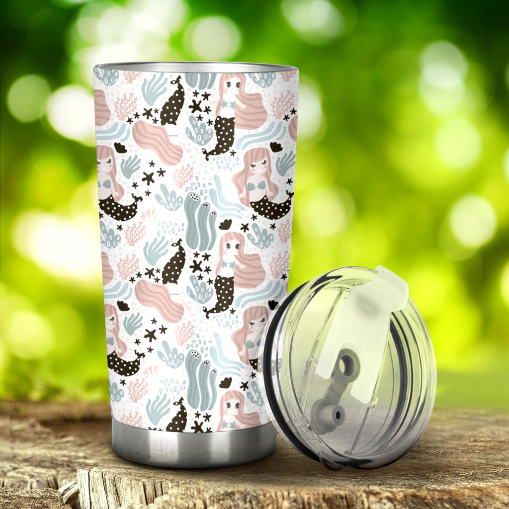 Cute Mermaid Pattern Tumbler