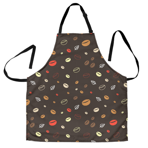 Coffee Bean Leave Pattern Adjustable Apron