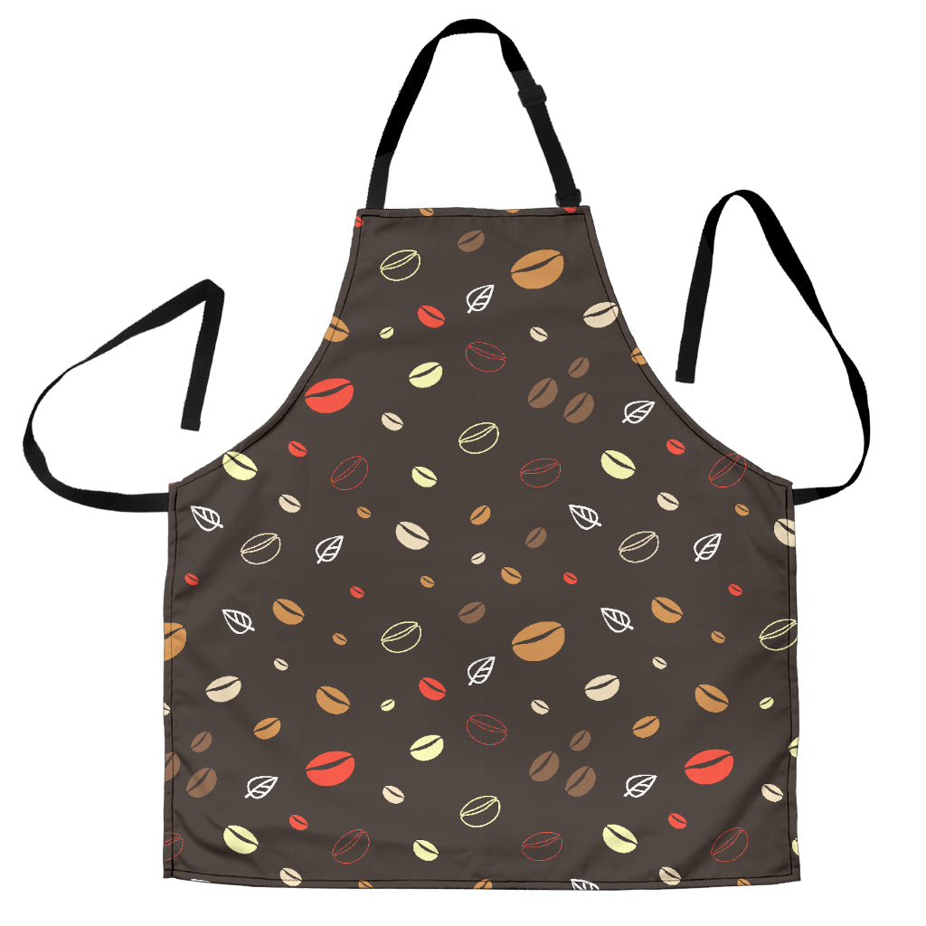 Coffee Bean Leave Pattern Adjustable Apron