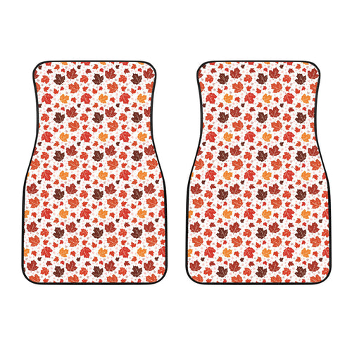Colorful Maple Leaf Pattern Front Car Mats