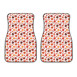 Colorful Maple Leaf Pattern Front Car Mats
