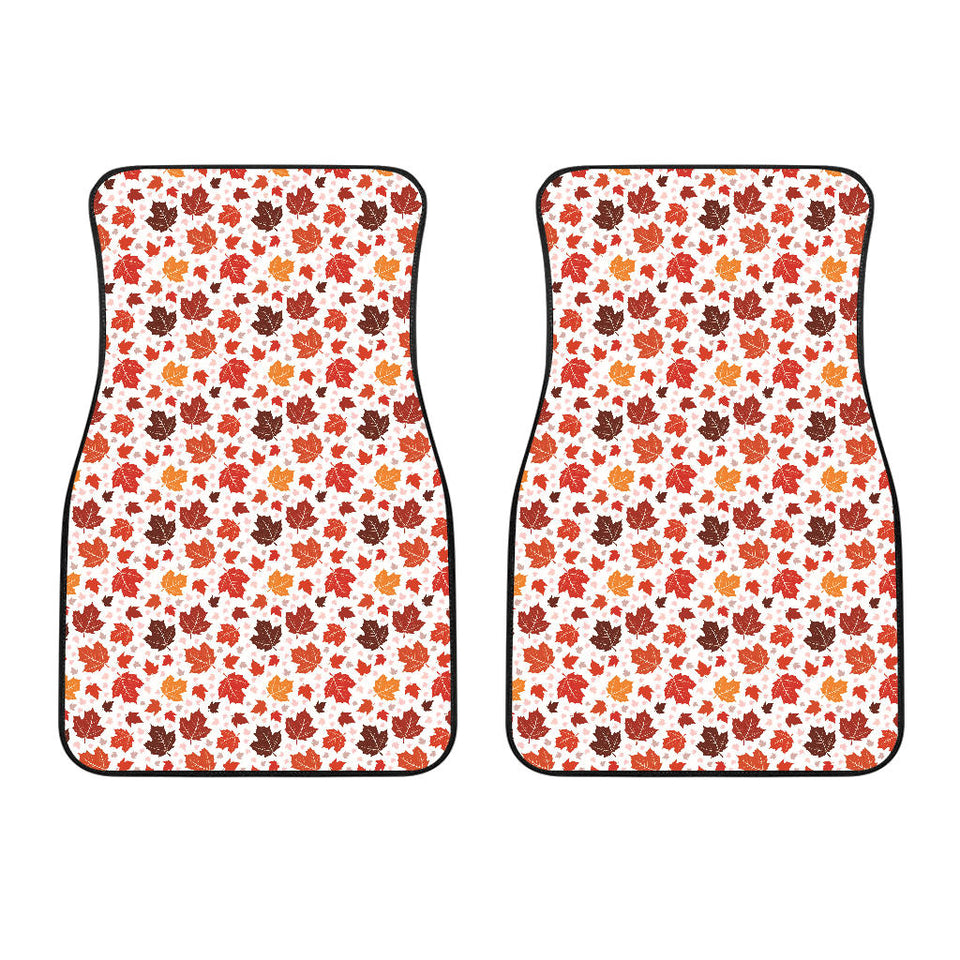 Colorful Maple Leaf Pattern Front Car Mats