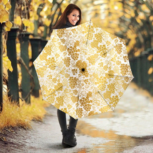 Gold Grape Pattern Umbrella
