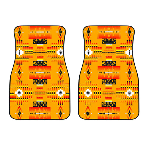 Seven Tribes Orange Front Car Mats (Set Of 2)