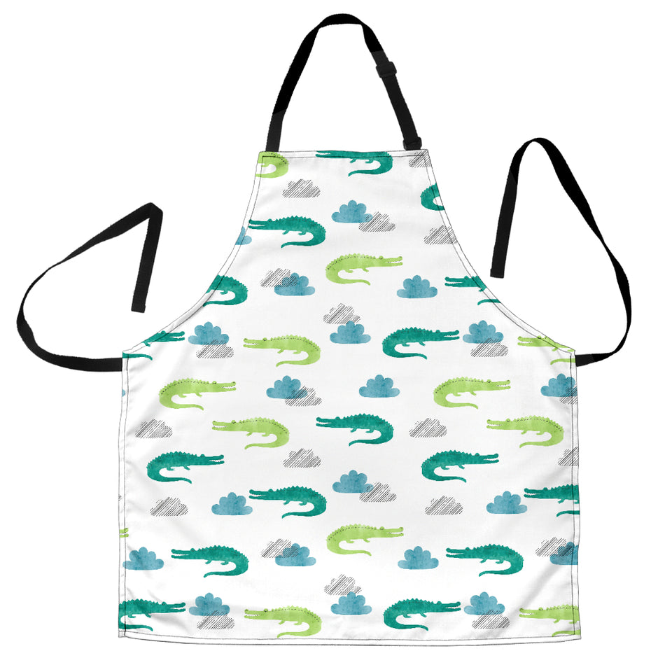 Watercolor Crocodile Pattern Adjustable Apron