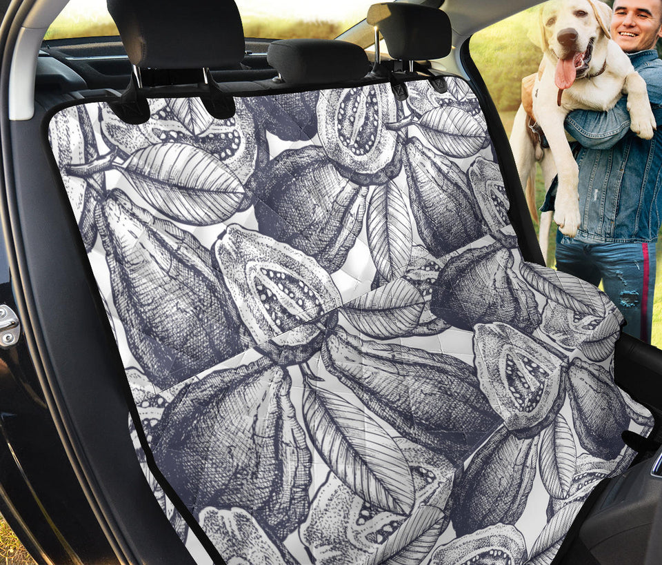Guava Tropical Hand Drawn Pattern Dog Car Seat Covers