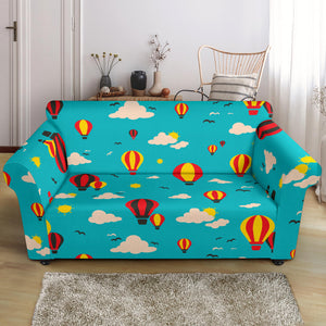 Hot Air Balloon Sky Pattern Loveseat Couch Slipcover