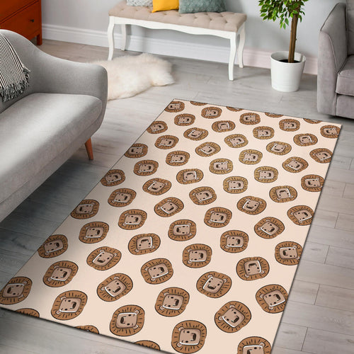 Lion Pattern Print Design 01 Area Rug