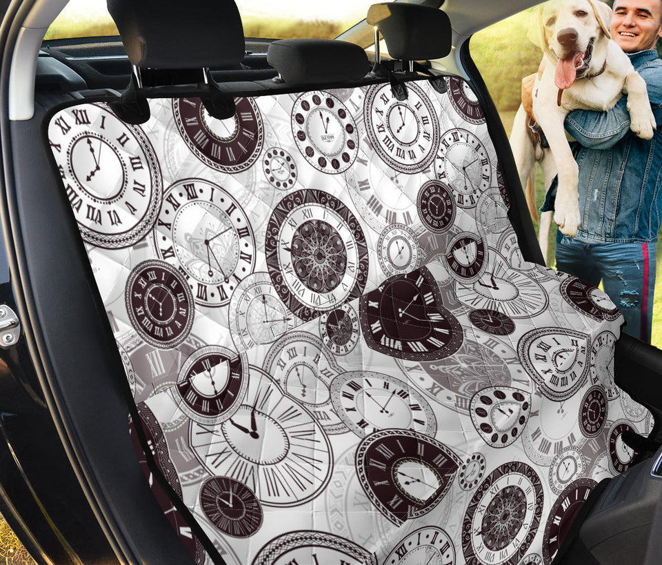 Classic Vintage Clock Pattern Dog Car Seat Covers