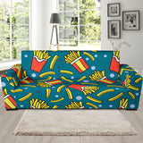French Fries Red Paper Box Pattern Sofa Slipcover