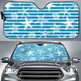 Starfish Blue Blackground Car Sun Shade