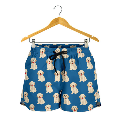 Golden Retriever Pattern Print Design 03 Women Shorts