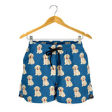 Golden Retriever Pattern Print Design 03 Women Shorts