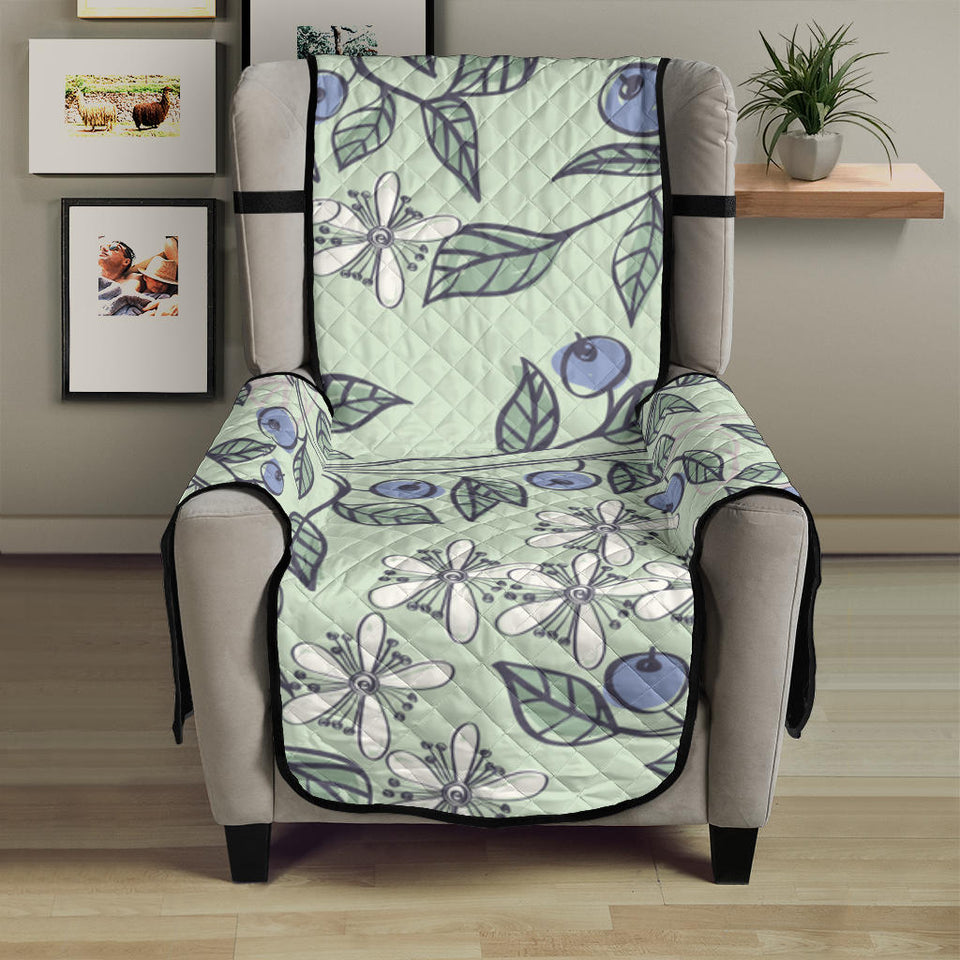 hand drawn blueberry pattern Chair Cover Protector